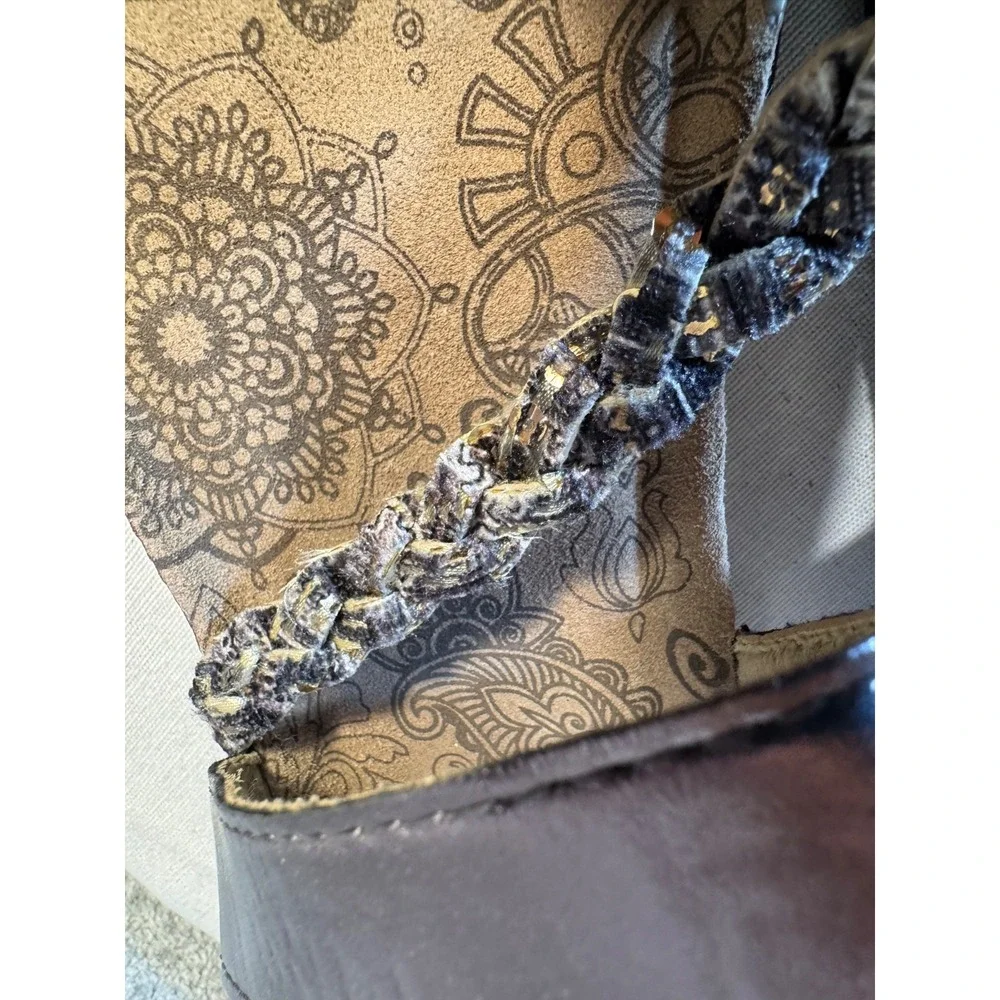 boho braided sandals brown earthy comfort slides festival y2k sandals artisan